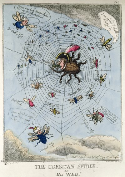 The Corsican Spider in his Web by Thomas Rowlandson